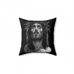 Jesus Of Nazareth WHITE Spun Polyester Square Pillow