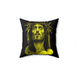 Jesus Of Nazareth YELLOW Spun Polyester Square Pillow